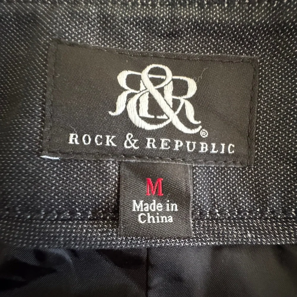 Rock & Republic Mens Charcoal Gray Button Front Waistcoat Vest Size M